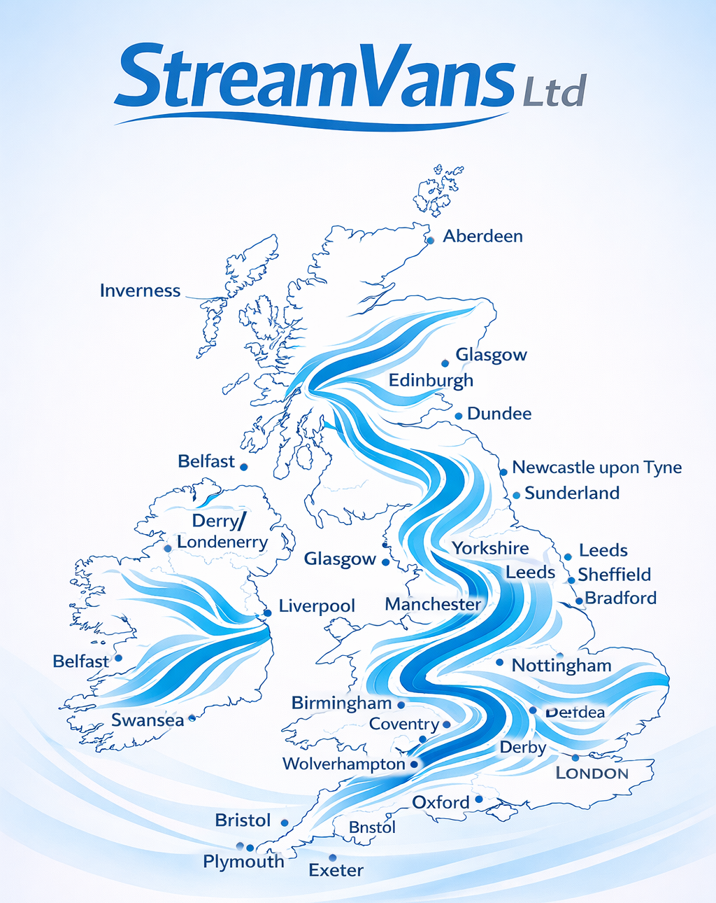 StreamVans UK coverage map